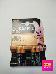 Батарейки Duracell plus AAA - 4шт
