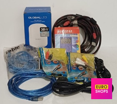 Світлодіодна лампа 30W, шнури 7 шт. мультіметр  DT700C