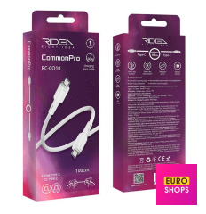 USB Кабель Ridea RC-CO10 CommonPro Type C 3A Бiлий