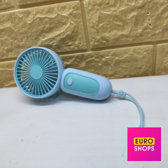 Акумуляторний портативний вентилятор Блакитний