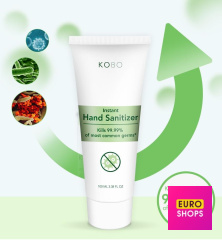 Антисептичний гель для рук KOBO Instant Hand Sanitizer 100ml, 3.38 fl oz