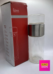 Термос скляний з подвійними стінками