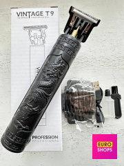 Акумуляторна машинка для стрижки волосся і бороди Vintage T9 Чорна