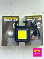 Ліхтар брелок акумуляторний BL J031S COB з карабіном Чорний
