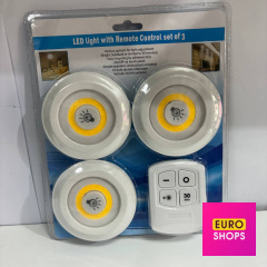 Набір світильників Led light with Remote Control set of 3