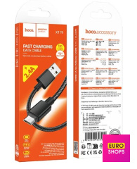 USB Кабель Hoco X119 Energy Micro 2.4A 1m Чорний