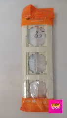 Рамка Lezard DERIY 702-0300-148 тримісна, крем