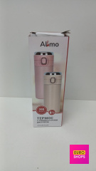 Термос металевий з темперним дисплеєм на кнопці  Almo