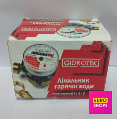 Лічильник гарячої води Gidrotek E-T 1 6u