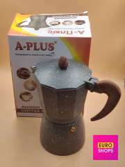 Гейзерна кавоварка алюмінієва на 6 чашок A-Plus
