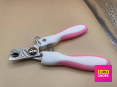 Ножиці для обрізування кігтів для собак і кішок рожева
