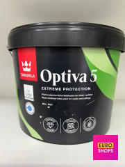 Латексна фарба для стін та стель TIKKURILA OPTIVA MATT 9L