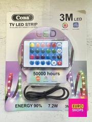 Світлодіодна стрічка LED COBA CB 5050 RGB 3m 90Led