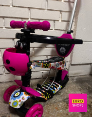 Дитячий самокат  рожевий