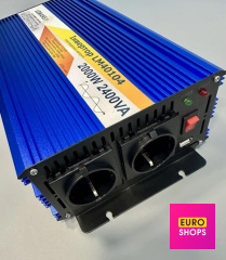 Інвертор DC 12V до AC 230V 2000W 2400VA чиста (правильна) синусоїда LEMANSO LM40104