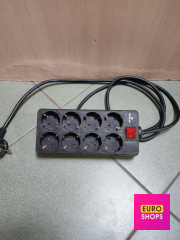 Мережевий подовжувач REAL-EL RS-8 Protect 1.8 м