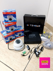 Відеореєстратор Tecsar+4 камери відеоспостереження Oltec HDA-972VF-W
