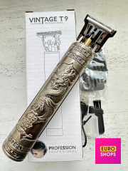 Акумуляторна машинка для стрижки волосся і бороди Vintage T9 Бронза