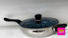 Сковорода-сотейник SAPIR Stainless Steel 18/10з кришкою 25см