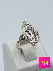 Каблучка з діамантами 583° 3.82 г.