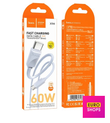 USB Кабель Hoco X114 Energy Type-C to Type-C 60W 1m Білий