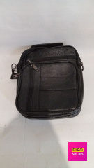 Сумка чоловіча Чорна шкіряна