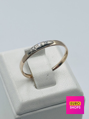 Обручка з діамантами 583° 1.4 г.