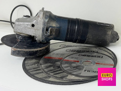 Болгарка TOPEX + 4 диски по металу