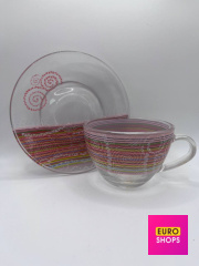 Скляний чайний сервіз BRILIANT Glassware 12 Pieces