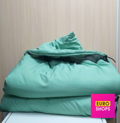 Туристичний спальний мішок зелений з сірим