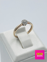 Каблучка з діамантами 583° 1.38 г.