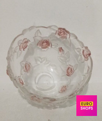 Ваза скляна з трояндами