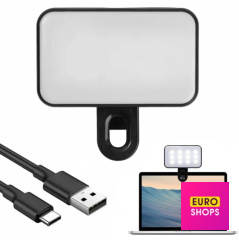 Портативне відеосвітло Led Cube Light із затискачем для селфі триколірний режим 500mAh HY-24