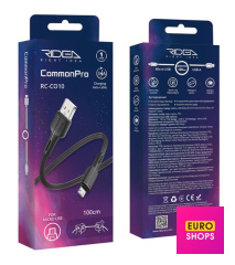 USB Кабель Ridea RC-CO10 CommonPro Micro 3A Чорний