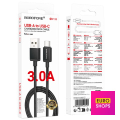 USB Кабель Type C Borofone BX120 Placer 1m Чорний