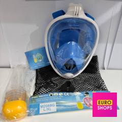Маска для плавання FREE BREATH M2068G Blue
