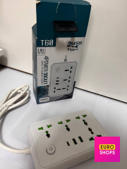 Подовжувач SOCKET T60 2USB 1Type-C