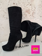 Чоботи замшеві на платформ Pollini 39 розмір