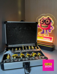 Набір фрез по дереву Dnipro-M PROFESSIONAL, хвостовик 8 мм