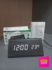 Годинник LED Wooden Clock VST-861
