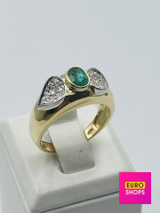 Каблучка з діамантами 750° 6.54 г.