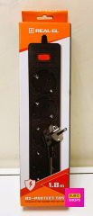 Подовжувач Real-EL 1 RS-Protect 505 1,8 м