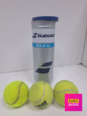 М'ячі для тенісу 3 шт+тубус Babolat GOLD ALL COURT