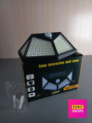 Вуличний ліхтар світлодіодний BK-100 на сонячній батареї лампа світильник з акумулятором та датчиком