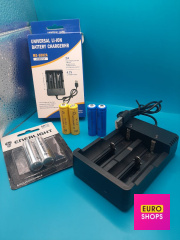 Зарядний пристрій та три пари аккумуляторних батарейок