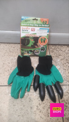 Рукавиці гумові з кігтями для саду Garden Genie Gloves