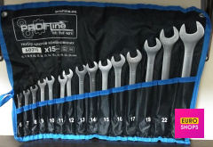 Набір ключів комбінованих на полотні 15 од. Profline 60215