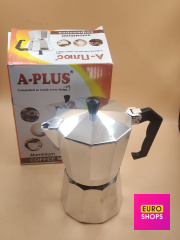 Гейзерна кавоварка алюмінієва на 6 чашок A-Plus