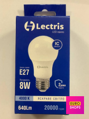 Світлодіодна лампа Lectris 1-LC-1105 8Вт 4000К A60 Е27 640Lm