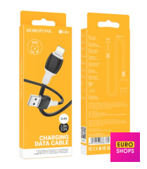 USB Кабель Borofone BX84 Lightning 2.4A Білий